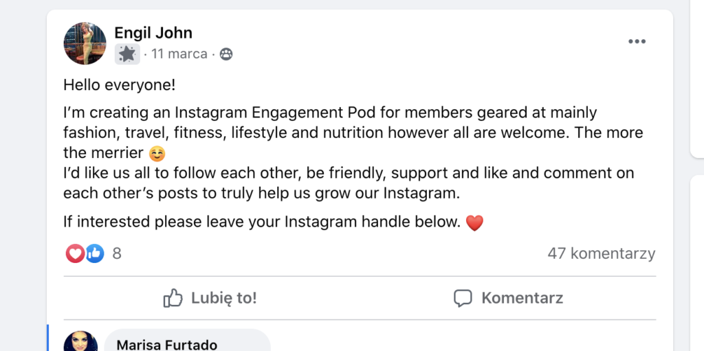 instagram pod fb